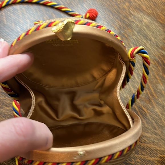 Bottega Veneta made in Italy handbag! Beautiful condition! Red/Yellow/Navy/Gold - Picture 6 of 9